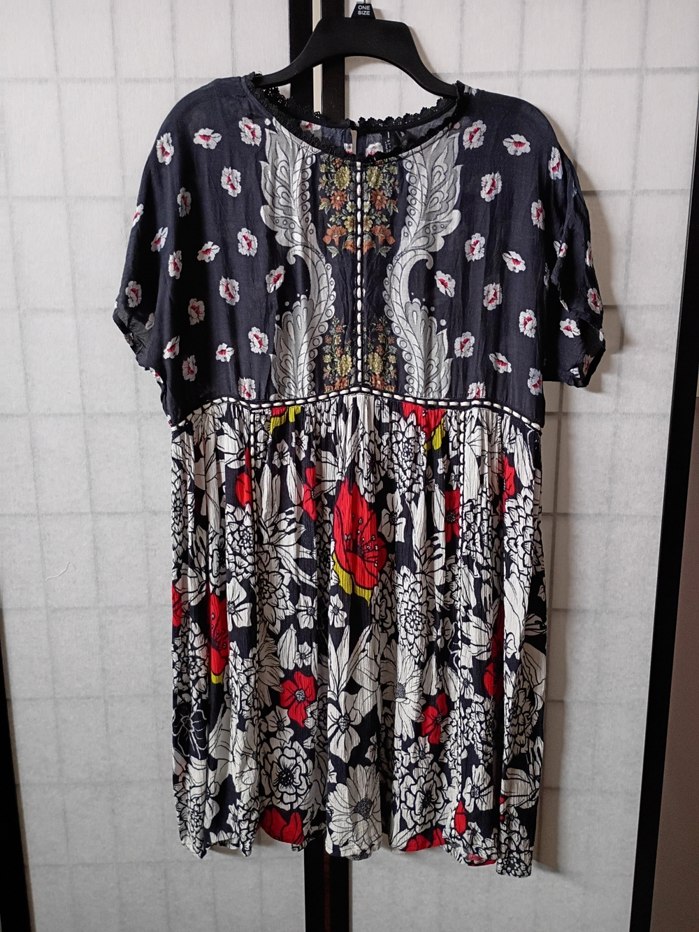 Bl^nk London Anthropologie Floral Mixed Print Trudie Tunic Dress